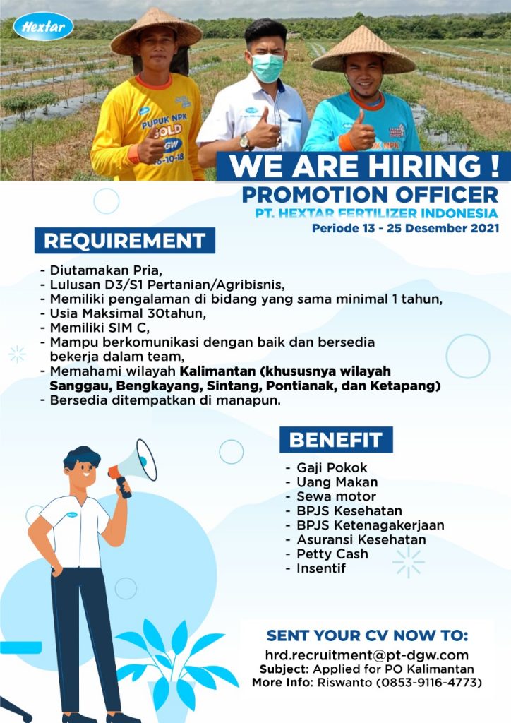promotion officer Kalimantan