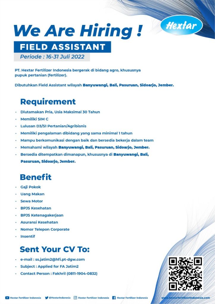 Lowongan-Field-Assistant-Jawa -Timur