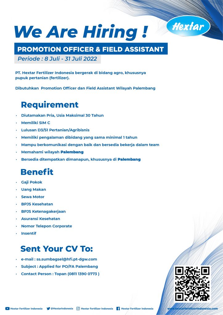 Lowongan-Field-assistant-promotion-officer-hextar