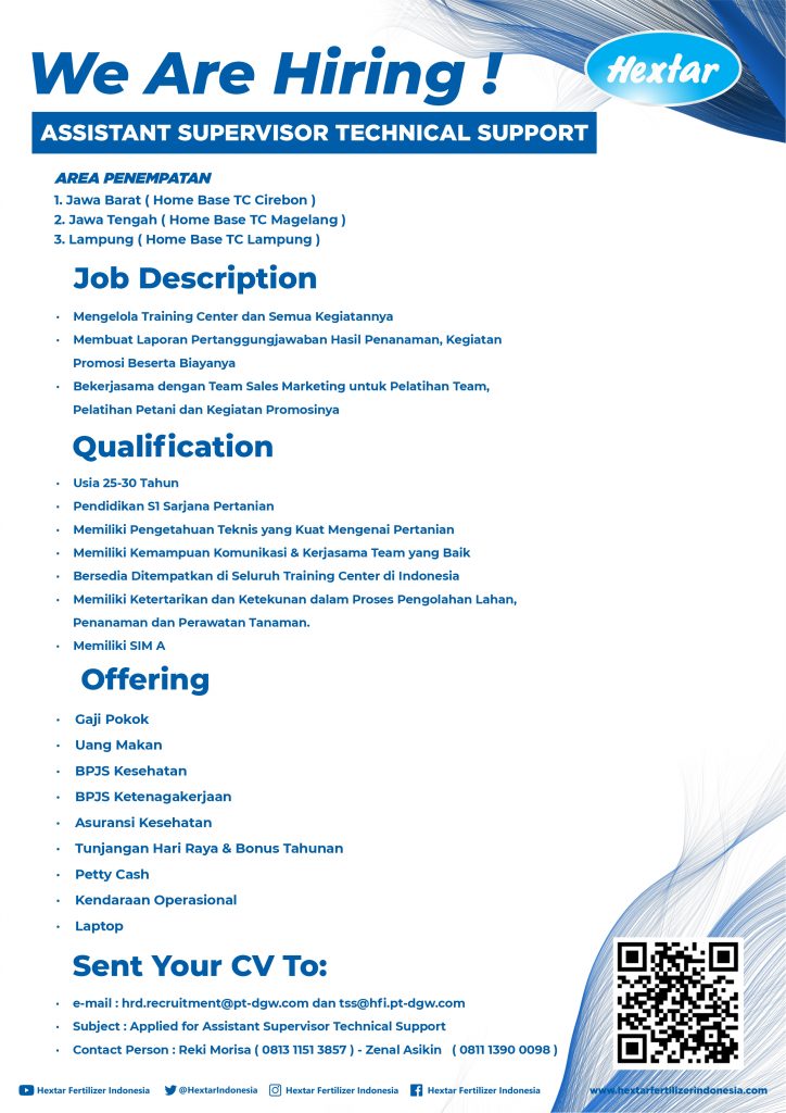 Lowongan-Assistant-supervisor-technical-support